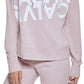 Calvin Klein Women's Fleece Mirror Logo Hoodie Pink Size X-Small