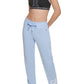 Calvin Klein Women's Fleece Mirror Logo Joggers Blue Size X-Large