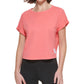 Calvin Klein Women's Bungee Hem Pocket Cotton T-Shirt Red Size X-Small