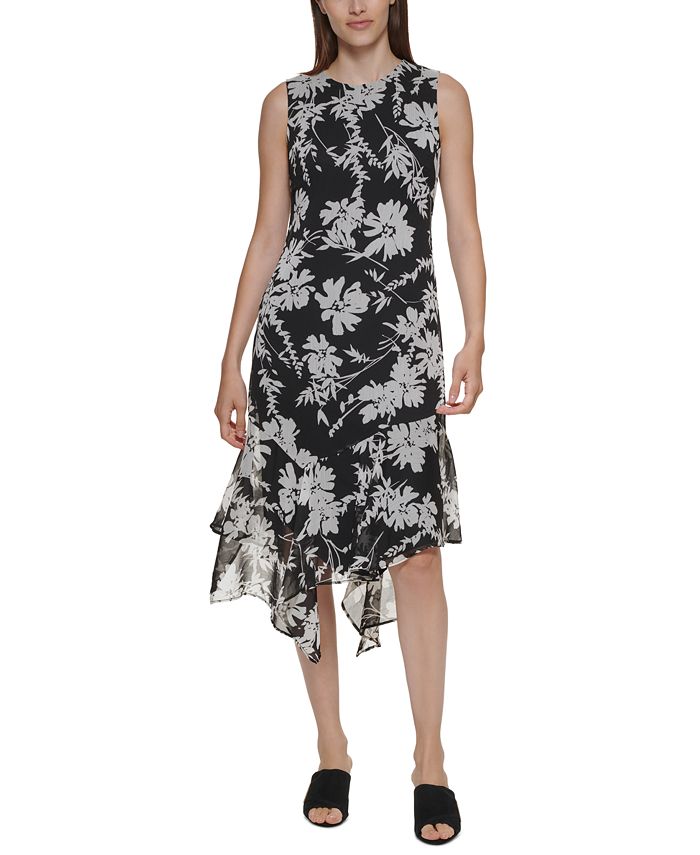 Calvin klein best sale floral shift dress