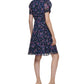 Calvin Klein Women's Floral Print Fit & Flare Dress Blue Size 6