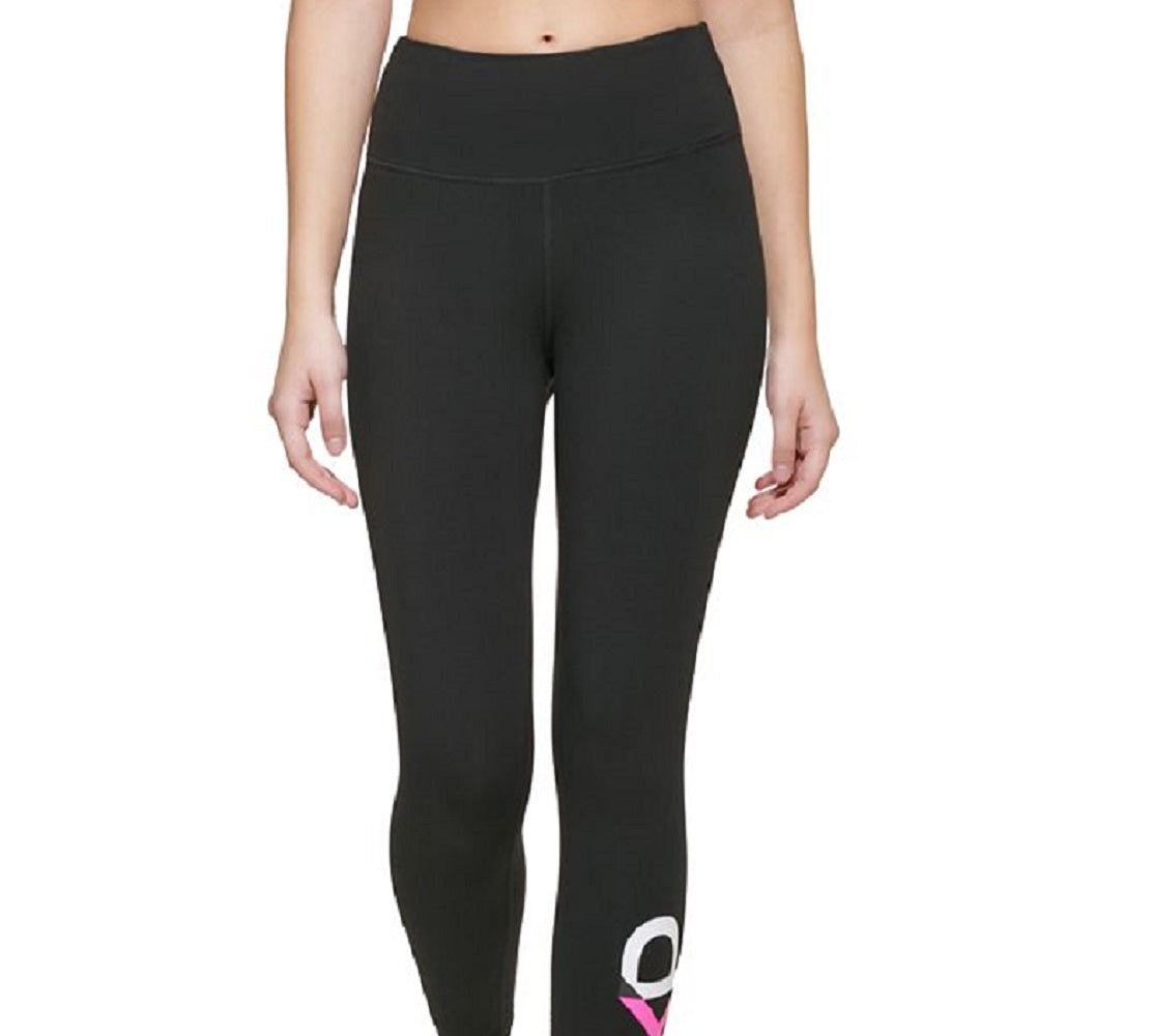 Calvin Klein Women's Colorblocked Logo 7/8 Leggings Black Size Small
