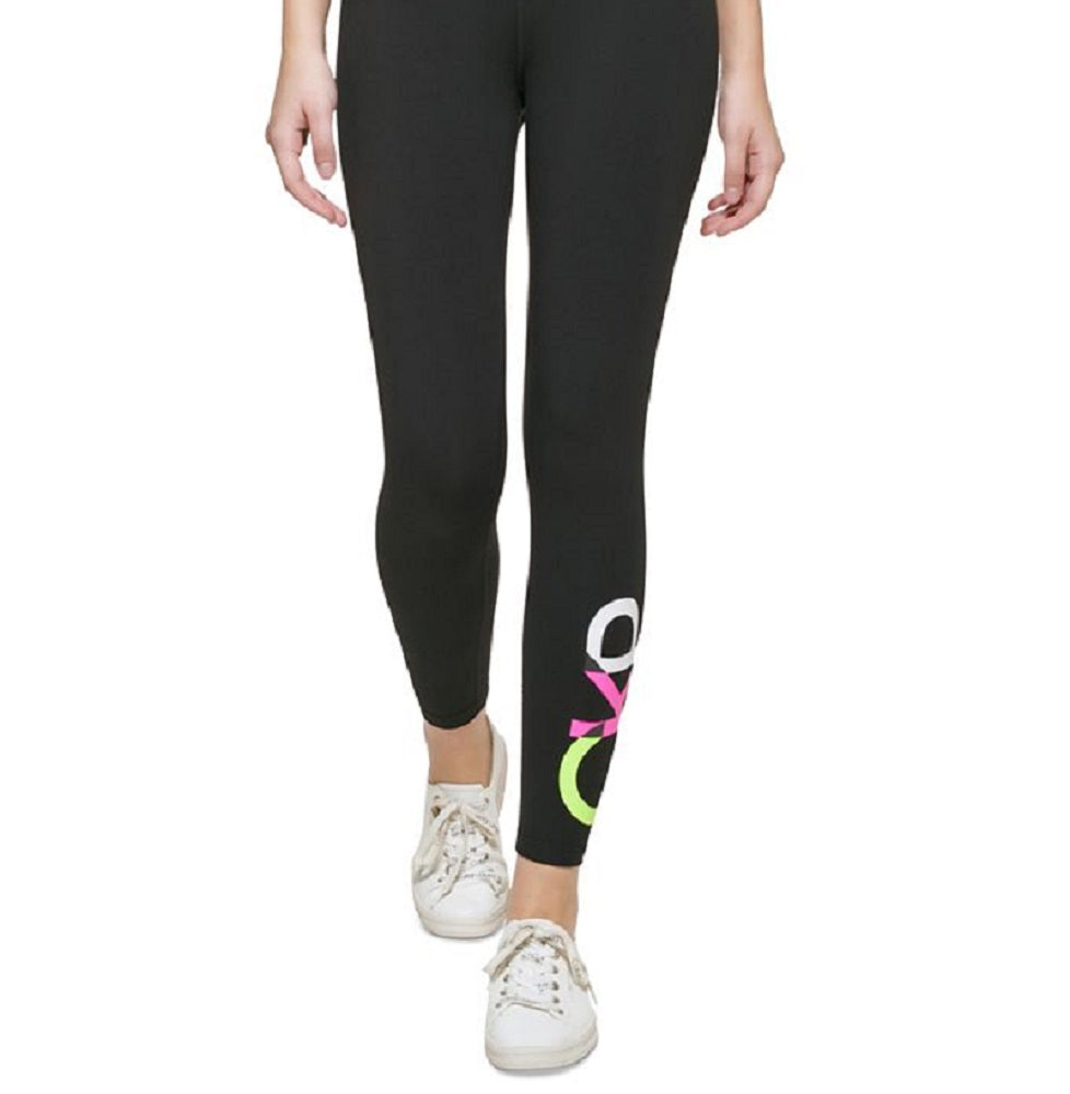 Calvin Klein Women's Colorblocked Logo 7/8 Leggings Black Size Small