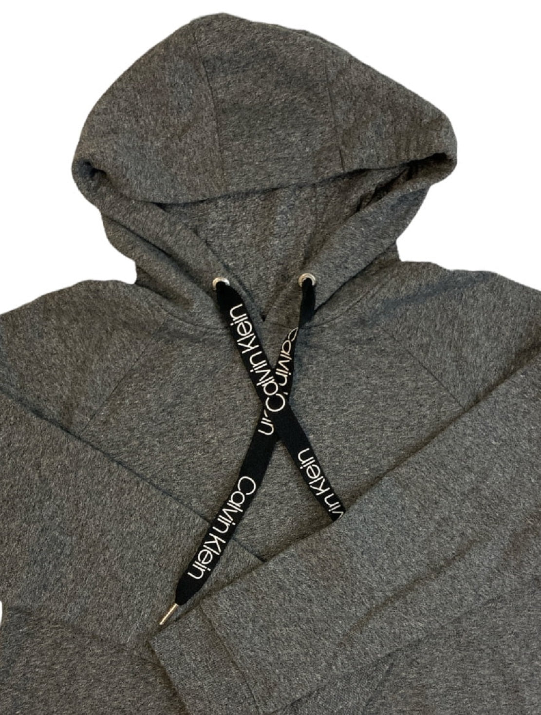 Calvin Klein Women's Cozy Relaxed Fit Fleece Logo Hoodie Gray Size Medium