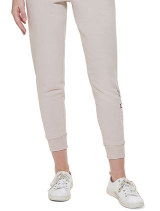 Calvin Klein Women's Outline Logo Joggers Beige Size Medium