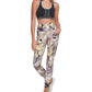 Calvin Klein Women's Floral Print 7/8 Leggings Brown Size X-Large