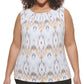 Calvin Klein Women's Printed Top Yellow Size 3X