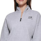 Calvin Klein Women's Zip Neck Pullover Gray Size Medium