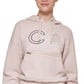 Calvin Klein Women's Outline Logo Hoodie Beige Size Small