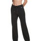 Calvin Klein Women's High Waisted Relaxed Leg Pants Black Size Large