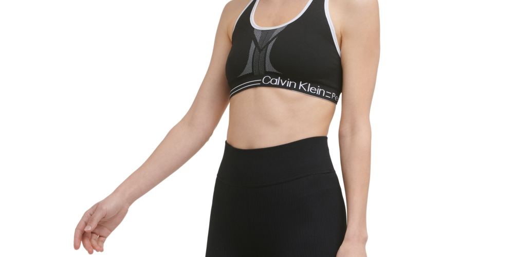 Calvin Klein Women's Ribbed High Rise 7/8 Leggings Black Size Medium