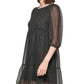 Calvin Klein Women's Empire Waist Chiffon Shift Dress Black Size 14