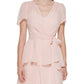 Calvin Klein Women's Clip Dot Tiered Ruffle Dress Pink Size 12