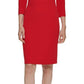 Calvin Klein Women's Bow Neck Dress Red Size 10