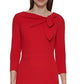 Calvin Klein Women's Bow Neck Dress Red Size 10