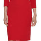 Calvin Klein Women's Bow Neck Dress Red Size 10