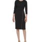 Calvin Klein Women's Asymmetrical Zip Sheath Dress Black Size 14