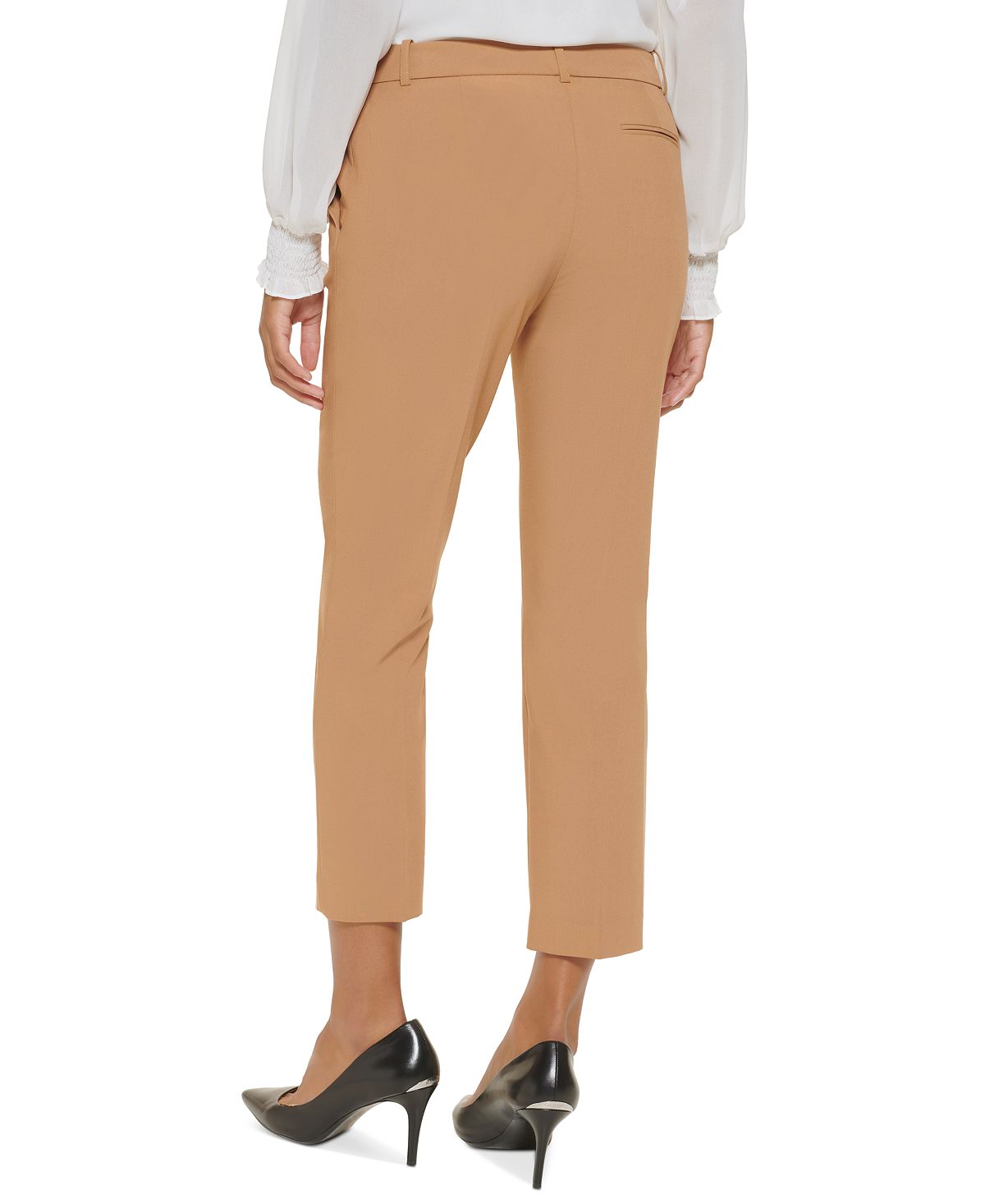 Calvin Klein Women's Slim Ankle Pants Brown Size 4Petite