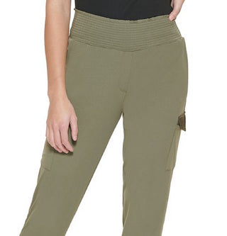 Calvin Klein Women's Matte Jersey Cargo Jogger Pants Green