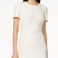 Calvin Klein Women's Puff Sleeve Dress White Size 8