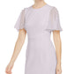 Calvin Klein Women's Flutter Sleeve Sheath Dress Pink Size 8