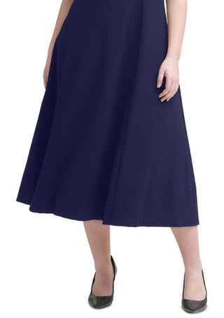 Calvin Klein Women's Tulip Sleeve Midi Dress Blue Size 18W