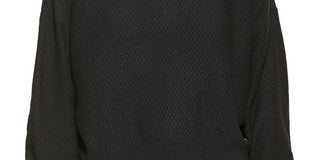 Calvin Klein Women's Honeycomb Funnel Neck Sweater Black Size Medium