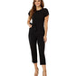 Calvin Klein Women's Tie Waist Jumpsuit Black Size 12