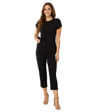 Calvin Klein Women's Tie Waist Jumpsuit Black Size 12