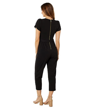 Calvin Klein Women's Tie Waist Jumpsuit Black Size 12