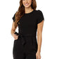 Calvin Klein Women's Tie Waist Jumpsuit Black Size 12