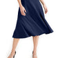 Calvin Klein Women's Belted A Line Midi Dress Blue Size 12