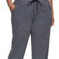 Calvin Klein Women's Stretch Drawstring Sweatpants Black Size 2X
