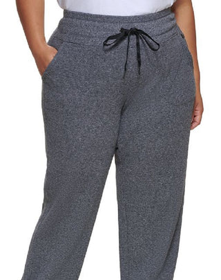Calvin Klein Women's Stretch Drawstring Sweatpants Black Size 2X