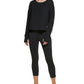 Calvin Klein Women's Long Sleeve Crewneck Tee Black Size XX-Large