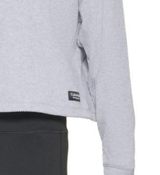 Calvin Klein Women's Ribbed Long Sleeve Turtleneck Top Gray Size X-Large