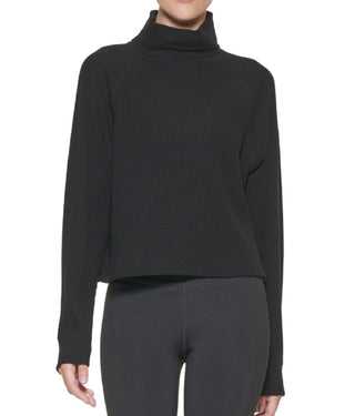 Calvin Klein Women's Ribbed Long Sleeve Turtleneck Black Size Small