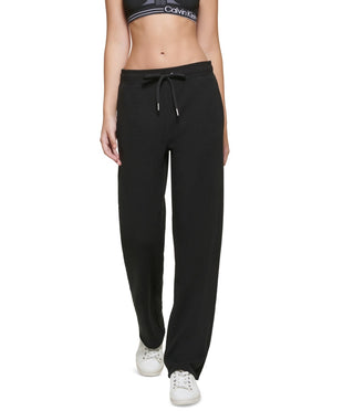 Calvin Klein Women's Ribbed Track Pants Black Size Medium