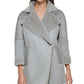 Calvin Klein Women's Midi Warm Faux Fur Coat Gray Size X-Large
