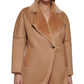 Calvin Klein Women's Faux Shearling Coat Brown Size Medium