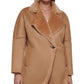 Calvin Klein Women's Faux Shearling Coat Brown Size Medium
