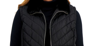 Calvin Klein Women's Short Casual Outerwear Vest Black Size 1X