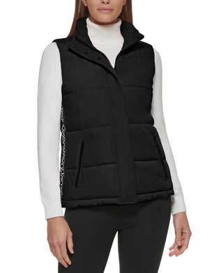 Calvin Klein Women's Side Logo Puffer Vest Black Size X-Large