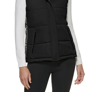Calvin Klein Women's Side Logo Puffer Vest Black Size X-Large