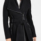 Calvin Klein Women's Belted Wrap Coat Black Size XL