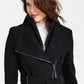 Calvin Klein Women's Belted Wrap Coat Black Size XL