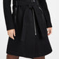 Calvin Klein Women's Belted Wrap Coat Black Size XL