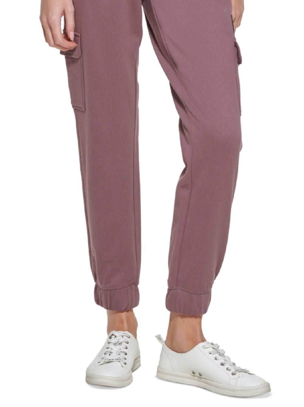 Calvin Klein Women's Slim Fit Cargo Jogger Pants Pink Size Large