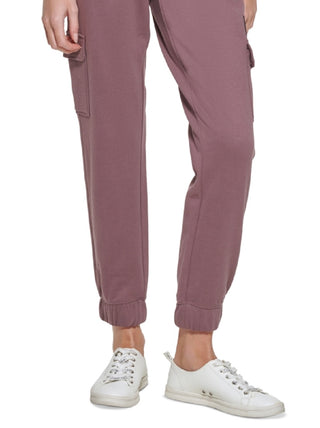 Calvin Klein Women's Slim Fit Cargo Jogger Pants Pink Size Large
