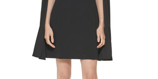 Calvin Klein Women's Capelet Sheath Dress Black Size 6